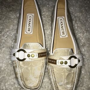 Coach Neutral Flat Loafers